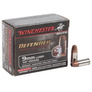 Winchester PDX1 Defender 9mm Luger 147gr BJHP Handgun Ammo - 20 Rounds