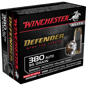 Winchester PDX1 Defender Handgun Ammunition .380 ACP 95 gr. PDX1 1000 fps 20/ct