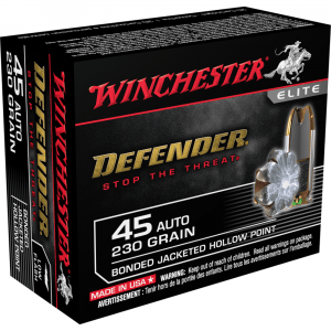 Winchester PDX1 Defender Handgun Ammunition .45 ACP 230 gr. JHP 920 fps 20/ct