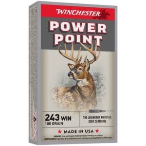 Winchester Power Point 243 Winchester 100gr PP Rifle Ammo - 20 Rounds