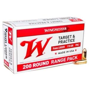 Winchester Range Pack 9mm Luger 115gr FMJ Handgun Ammo - 200 Rounds