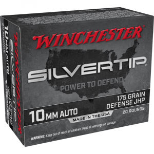 Winchester Silvertip Handgun Ammunition 10mm Auto 175 gr JHP 1200 fps 20/ct