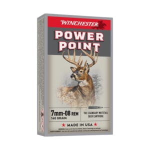 Winchester Super-X Power-Point 7mm-08 Remington 140 Grain Centerfire Rifle Ammo