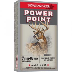 Winchester Super-X Power Point Rifle Ammunition 7mm-08 Rem 140 gr. PSP 2800 fps 20/ct