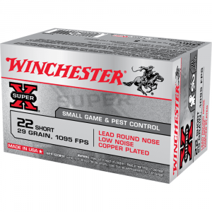 Winchester Super-X Rimfire Ammunition .22 Short 29 gr. PS 1095 fps 50/ct