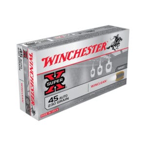 Winchester Super-X Target Brass Enclosed Base .45 ACP 230 Grain Handgun Ammo