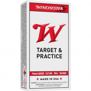 Winchester Target Handgun Ammunition 9mm Luger 147 gr. FMJ 990 fps 50/ct