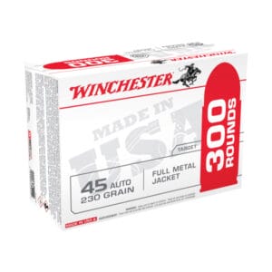 Winchester USA .45 ACP 230 Grain FMJ Centerfire Handgun Ammo Bulk Pack