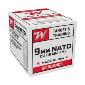 Winchester USA 9mm Handgun Ammo - FMJ - 124 Grain - 50 Round