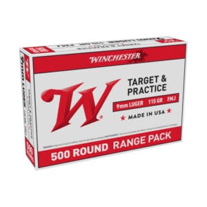 Winchester USA Ready 9mm Luger 115 Grain Handgun Ammo - 500 Rounds