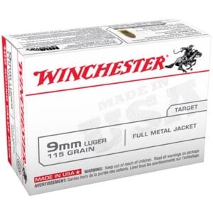 Winchester Usa 9mm 115gr Fmj Value Pack 100/Bx