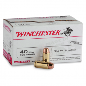 Winchester White Box .40 S&W FMJ 165 Grain Value Pack 100 Rounds