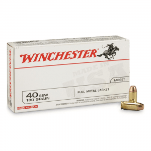 Winchester White Box .40 S&W FMJ 180 Grain 50 Rounds