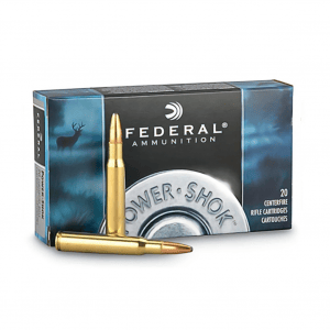 FEDERAL Power-Shok 30-06 Sprg. 150 Grain Copper HP Ammo, 20 Round Box (3006150LFA)