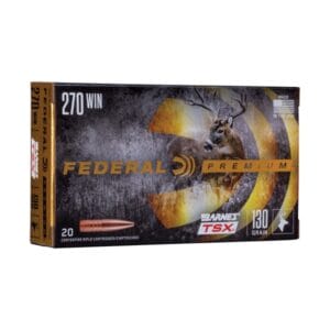 Federal Premium 270 Winchester 130 Grain Barnes TSX Centerfire Rifle Ammo