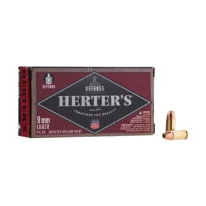 Herter's Defense 9mm Luger 115 Grain JHP Centerfire Handgun Ammo