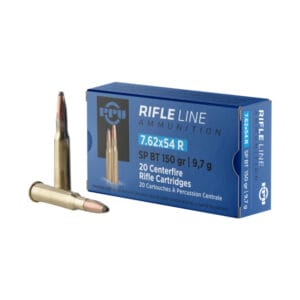 PPU 7.62x54R 150 Grain Soft Point Rifle Ammo