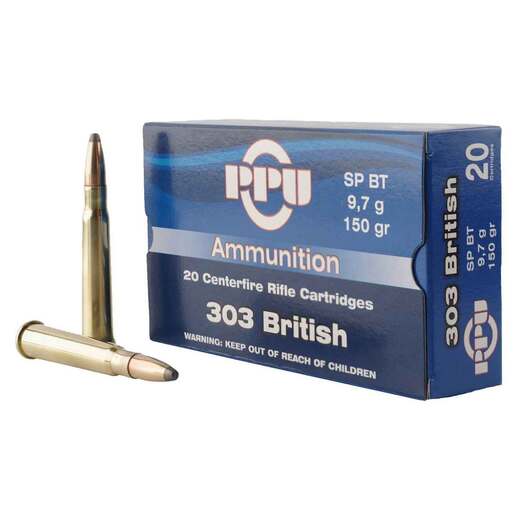 PPU Standard Rifle 303 British 150gr SPBT Rifle Ammo - 20 Rounds