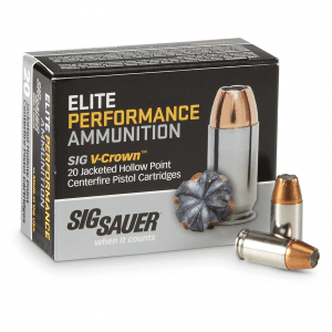 SIG SAUER Elite V-Crown .380 ACP JHP 90 Grain 20 Rounds