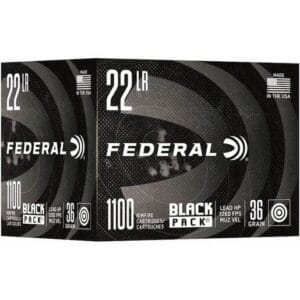 Federal Black Pack 22 Long Rifle 36gr Lead Hollow Point Rimfire Ammo - 1100 Rounds