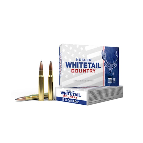 Nosler Whitetail Country .30-06 Springfield 165 Grain Solid Base Centerfire Rifle Ammo