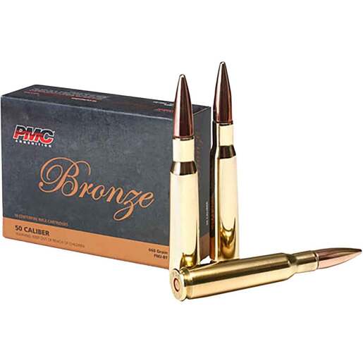 PMC X-Tac 50 BMG 660gr FMJBT Rifle Ammo - 10 Rounds