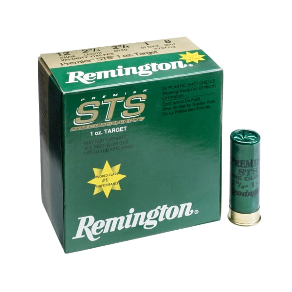 Remington Premier STS Target Load Shotshells - 12 Gauge - #8 Shot - 2.75" - 25 Rounds