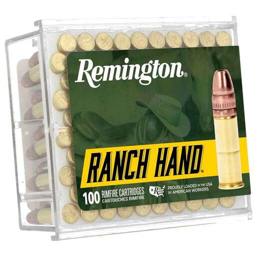 Remington Ranch Hand 22 Long 38gr Copper Plated HP Rimfire Ammo - 100