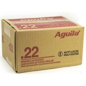 Super Extra High Velocity 22 Long Rifle Rimfire Ammo - 22 Long Rifle 40gr Copper Plated Solid Point 2000/Case