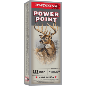 WINCHESTER AMMO Power-Point 223 WSSM 64Gr 20rd Rifle Ammo (X223WSS1)