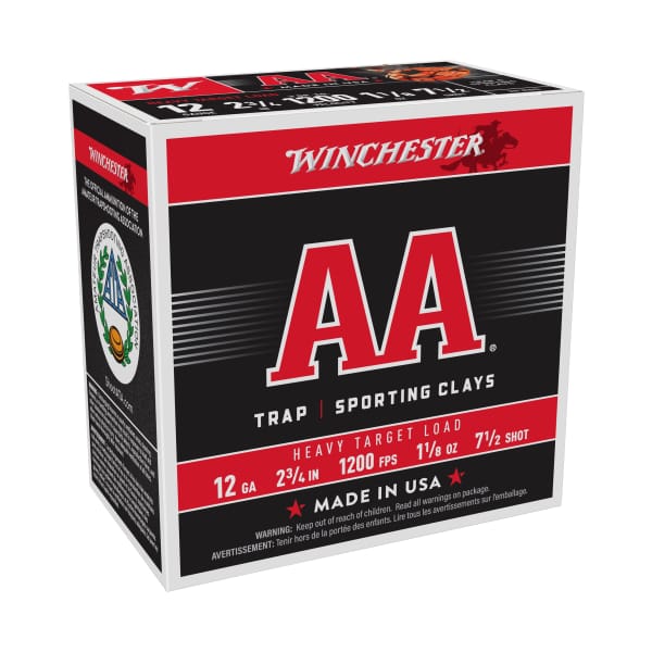Winchester AA Heavy Target Loads Shotshells - 12 Gauge - #7.5 Shot - 25 Rounds