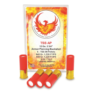 Phoenix Rising TSS Armor Piercing Buckshot 12 Gauge 2 3/4" 00 Buckshot 3 Rounds