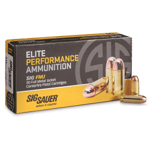 SIG SAUER Elite Performance 10mm FMJ 180 Grain 50 Rounds