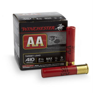 Winchester #9 AA Shotshells .410 Gauge 2 1/2" Max. Shell 1/2 oz. 25 Rounds