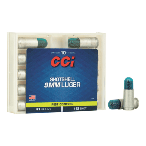 CCI #12 Pistol Shot Shells 9mm 12 Shot 53 Grain 10 Rounds