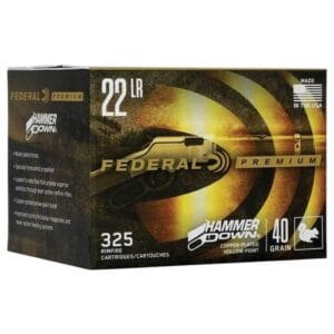 Federal Premium HammerDown 22 Long Rifle 40gr CPHP Rimfire Ammo - 325 Rounds