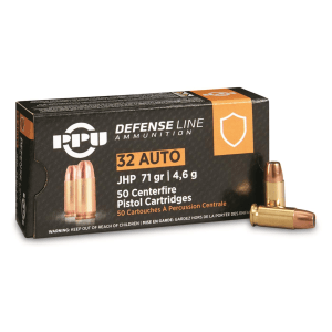 PPU Defensive Line .32 ACP JHP 71 Grain 50 Rounds