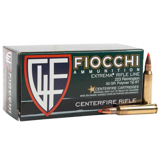 Fiocchi FXT 223 Remington 50gr V-MAX Rifle Ammo - 50 Rounds